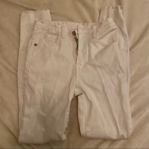 Plain white skinny jeans
